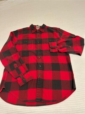 J. Crew Red and Black Buffalo Plaid Button-Down Shirt